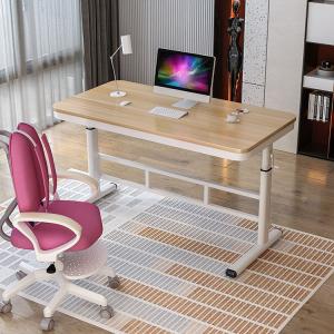 Commercial Glass Desk featuring Manual Height Adjustment for Modern Office