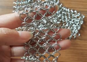 Wholesale 316 Stainless Steel Chainmail Ring Mesh Use Water Features , Shower Curtains from china suppliers