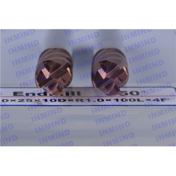 high hardness R2.0 Corner 12*R2.0*75 Corner Radius end mill upto HRC65 4 Flute SiN TiSiN Coating