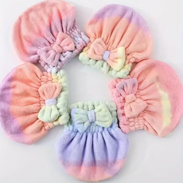 Quality Soft Coral Fleece Bow Hair Towel with Adorable Bow Design Luxurious Softness and Maximum Absorbency for sale