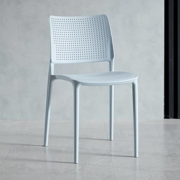 Stackable Outdoor Dining Chair in Colorful PP Plastic Material for Modern Home Furniture W41.5*L55*H79 *SH45.5cm
