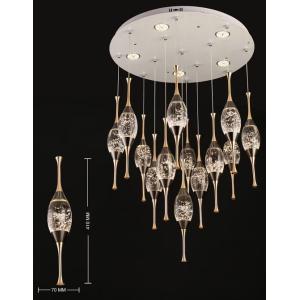 China Villa Duplex Staircase Chandelier Long Chandelier Light Luxury Mermaid Crystal New Small Apartment Revolving Chandelier on sale