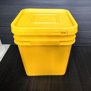 Leak Proof Stackable Square Plastic Pails With Lids Metal Handle
