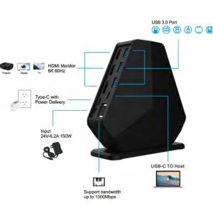 Usb Type C Docking Station Adapter Gigabyte Dual HDMI Mst USB C Hub HDMI USB 3.0