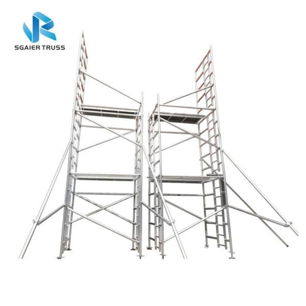 Building Construction Cleaning Aluminium Scaffolding Ladder , En1004 Mobile