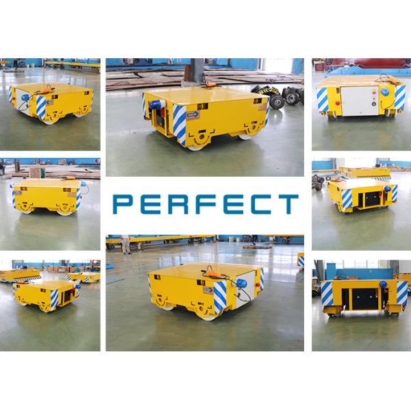 Cable Powered Rail Transfer Cart Wagon Anti - High Temperature With Flat Bed