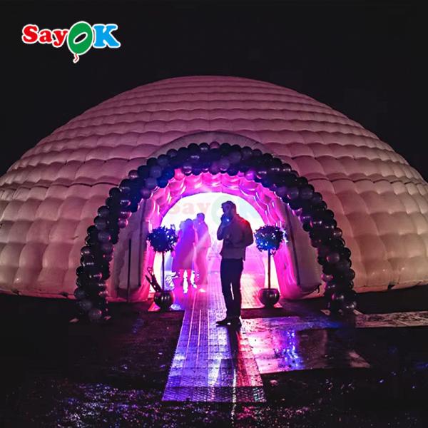 Portable Waterproof Oxford Fabric Large Inflatable Igloo Tent for Party Event