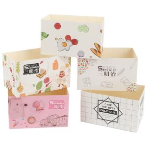 Birch Croissant Bread Paper Tray Disposable Kraft Paper Packaging Box For Sushi