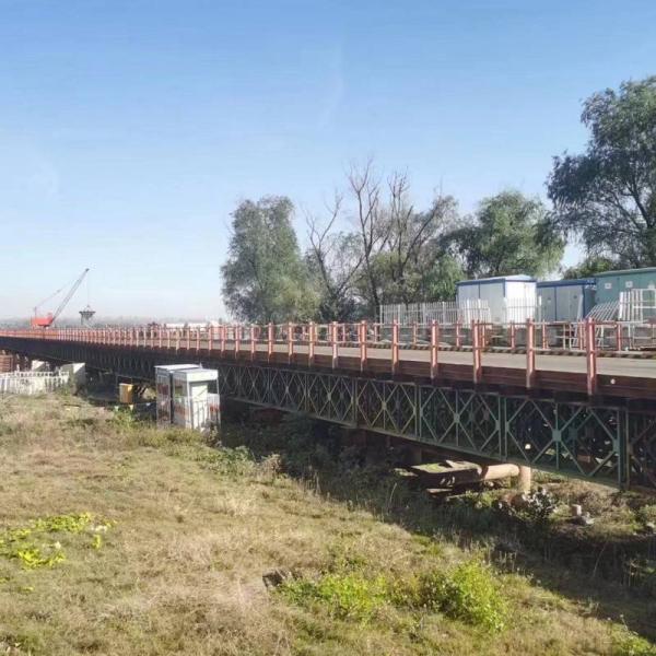 Construction galvanized prebuilt bridges / Steel Truss Bridge 6m 9m 12m Ramp
