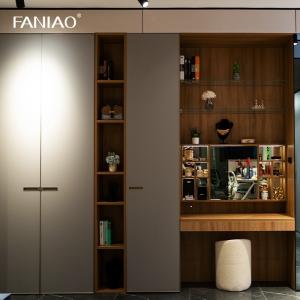 Customized Modern Wardrobe with Vanity Table Glass Door