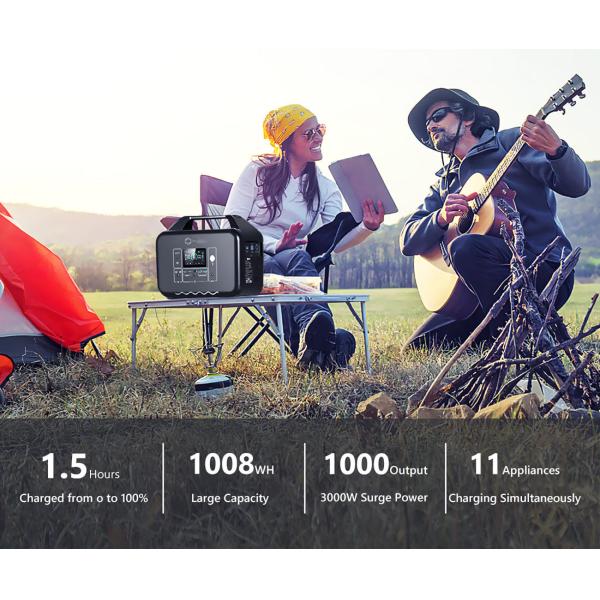 Waterproof 1200w Portable Solar Power Station For Camping