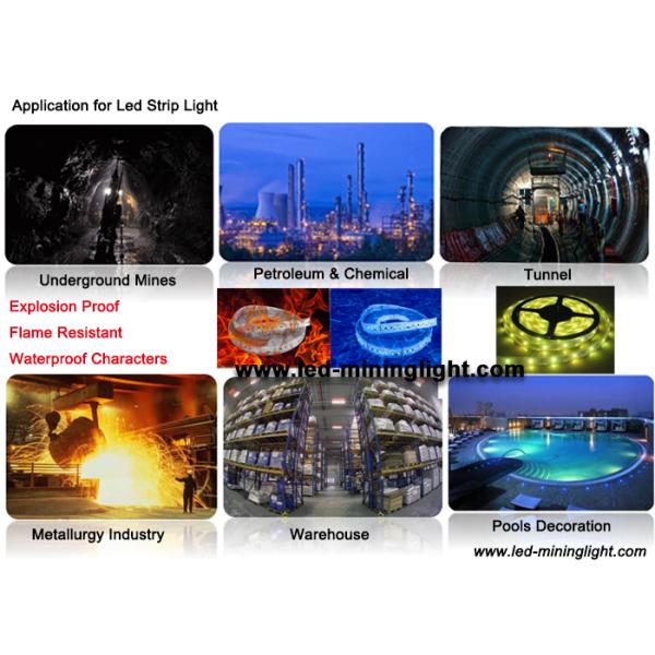 High Lumen SMD 5050 LED Flexible Strip Lights 5m For Underground Mines Industrial