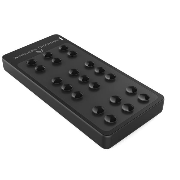 10,000mAh wireless charging power bank with adhesive foot, stick to the phones