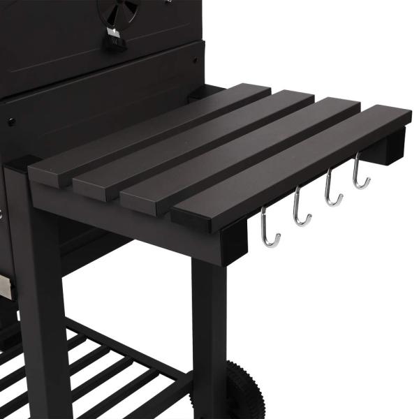 Portable Household Coarse Charcoal BBQ Grill with Foldable Picnic Shelf and Cooking Grid