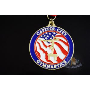 Customized Dancing Running Award Medals With Ribbon , Custom Race Medals