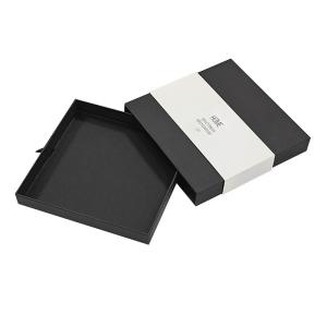 Jewelry Paper Drawer Packaging Box Black Slide Out Box Packaging Boxes Custom