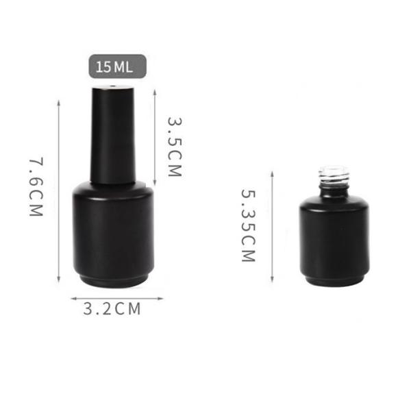 10ml Black Nail Polish Bottle Gel 7.6*3,2cm With Screw Cap