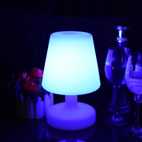 Rechargeable cordless color changeable fat boy led table lamp