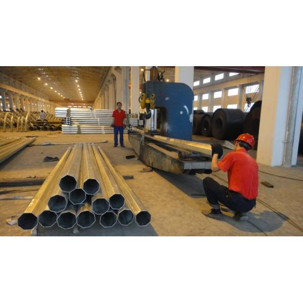 12M 10KV Electrical Power Pole With Hot Dip Galvanized For Power Transmission Line