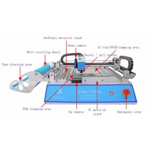 Manual PCB Conveying Smt Pick Place Machine Desktop 2 Head