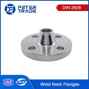 China Forging DIN 2629 A105 Carbon Steel And ASTM A182 F316 Stainless Steel Weld Neck Flanges WNRF PN320 for Pipe Systems on sale