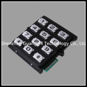 Wholesale Black Custom Keyboard Pad 12 Buttons Type For Access Control / Public Phone from china suppliers
