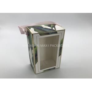 Paper Foldable Cardboard Gift Boxes With Window Transparent Plastic , Folding