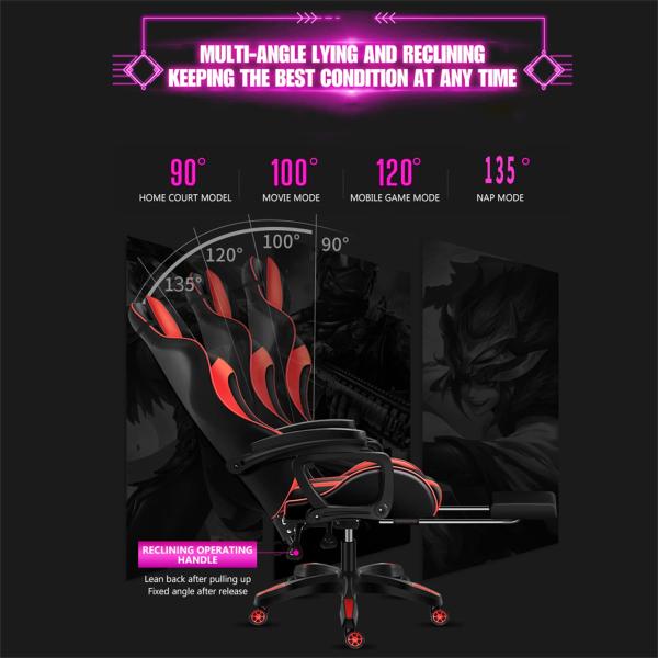 OEM ODM RGB Gaming Chair with 7 Points Massage Speakers and Customizable Features