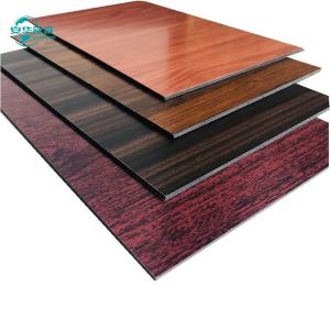 China Various Wood Grain Patterns Wood Grain ACP Panels 1220mm X 2440mm Custom Sizes Back Coating Primer Coating Ideal Choice on sale