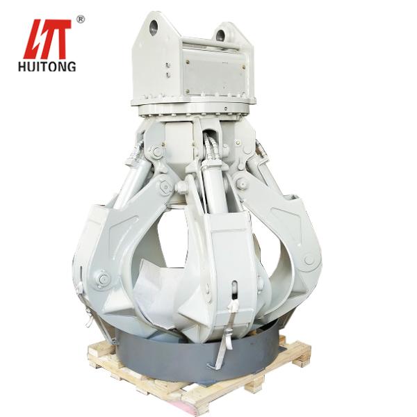 Quality 5-9 Ton Excavator Compatible Huitong Orange Peel Grab Ideal for Scrap / Waste Handling Customized and CE Approved for sale