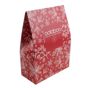 Christmas Die Cut Paper Gift Bags Offset Printing Surface Handling