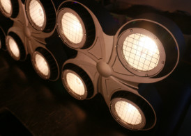 Warm White LED Par Can Stage Lights 4pcs * 100W 4 / 9CH 30° Lens Angle