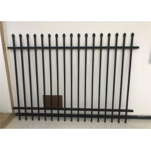 Wholesale Crimped Spear Stain Black Powder Security Garrison Fencing Panels from china suppliers