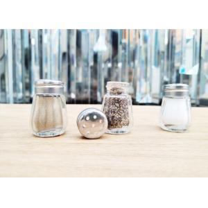 Wholesale Gourd Shape Simple Square Glass Shaker With Metal Lid For Condiment Salt , Pepper , Spices from china suppliers