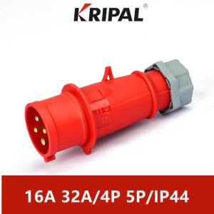 Three Phase Industrial Electrical Sockets And Plugs IP44 16A 32A