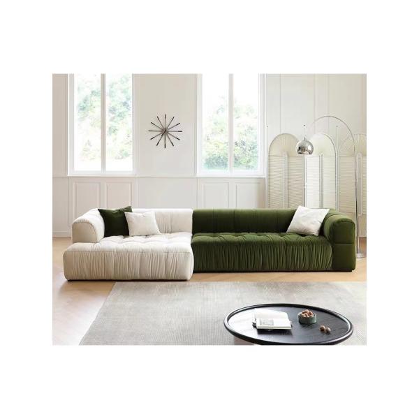 Double Sided Fabric Frosted Retro Velvet Sofa Square Combination