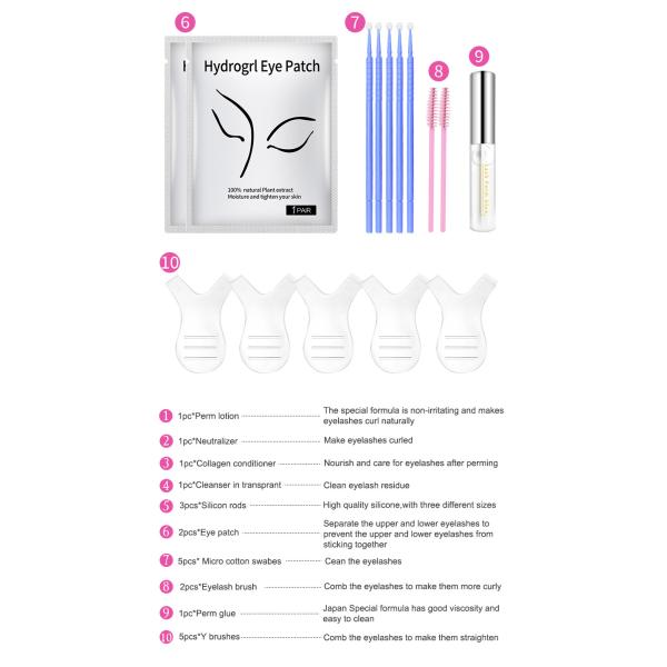 Hygienic DIY Eyelash Lift Kit With Eyelash Lift Aftercare Essence