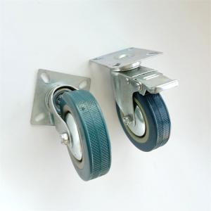 Side Lock Brake Type Heavy Duty Caster Wheels 1.25 Inch Wheel Width
