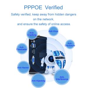 4 LAN DDR3L Firewall Router Fanless Mini PC Intel Celeron Series J1900