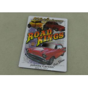 Hard Soft Enamel Name Car Souvenir Badges / Handmade Security Tin Button Metal