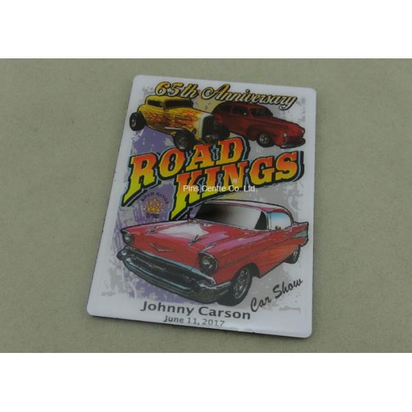 Hard Soft Enamel Name Car Souvenir Badges / Handmade Security Tin Button Metal