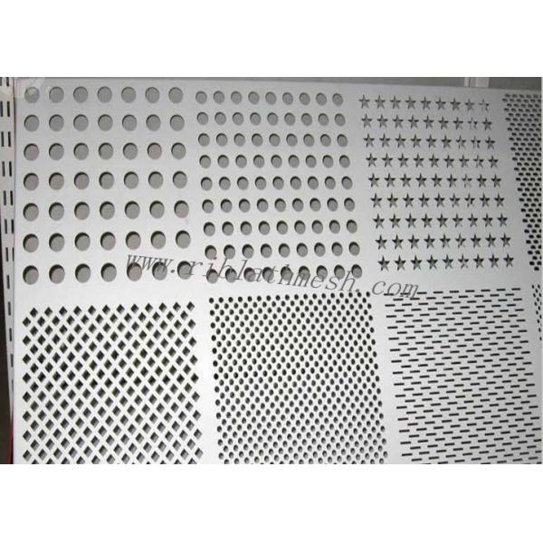 Silver SS Perforated Metal Mesh Decorative Metal Sheets Lowes 0.8mm-100mm Hole