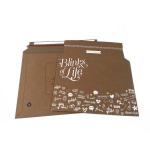Rigid Cardboard Flat Kraft Mailer Envelopes Printing Services Matte Lamination