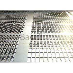 Electro Galvanized Perforated Metal Sheet With Square Hole Pattern , Perforated