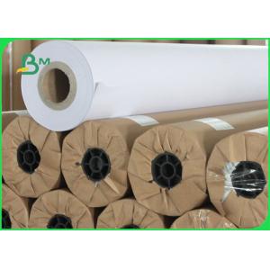 36 24 Inch Plotter Paper Roll , 80gsm Wide Format Plotter Paper Moisture Proof