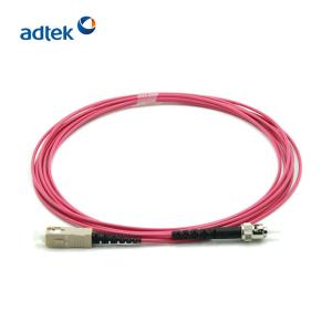 SC To ST/UPC OM4 Multimode Simplex Fiber Optic Patch Cable PVC/LSZH Violet Patch