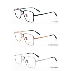 Ultra-Light Titanium Eyeglasses Polygonal Shape Optical Frame