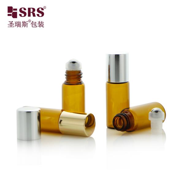 Amber Glass Roll On Bottle