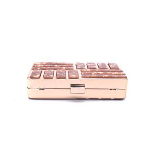 18*10*4cm Gold Acrylic Handbag Frame With Chain Loops