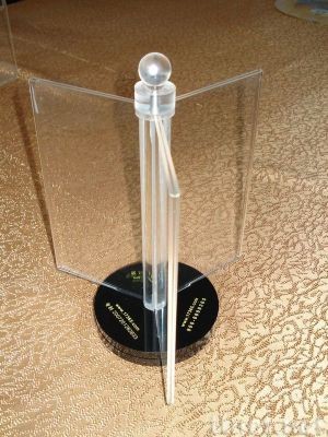 3 sides tabletop rotating acrylic menu holder